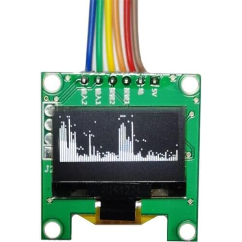 0.96 Inch OLED Stereo Music Spectrum Display Analyzer Amplifier Audio Level Indicator Rhythm Analyzer VU METER