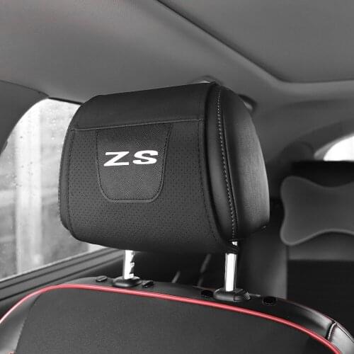 1pc For MG ZS Car Headrest Protector Cover Pu Leather Car Headrest Cover Car Accessories