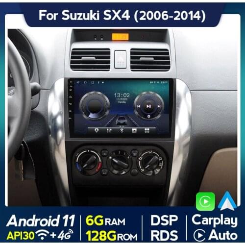 2 Din Android 11 DSP For Suzuki SX4 2006 2007 2008 2009 2010 2011 2012 2013 2014 Car Radio DVD Player Tape Recorder Stereo WIFI