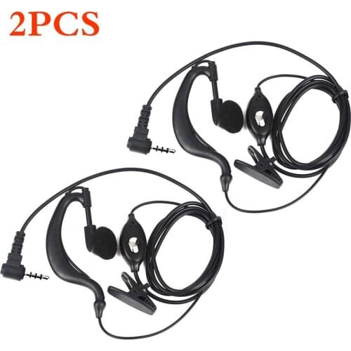 2Pcs Earpiece Headset for Bf-T1 UHF400-470 20CH Portable Ham FM CB Radio Handheld Transceiver