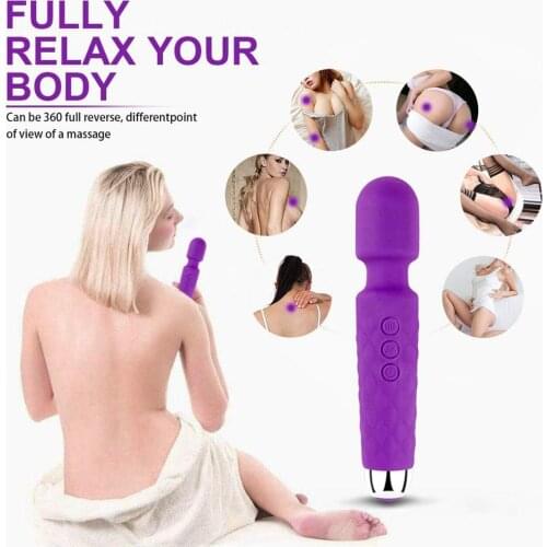 2020 20 Speed AV Magic Wand Massager Vibrator for Women G spot Clitoris stimulator body Massager Erotic toy Sex toys for Woman