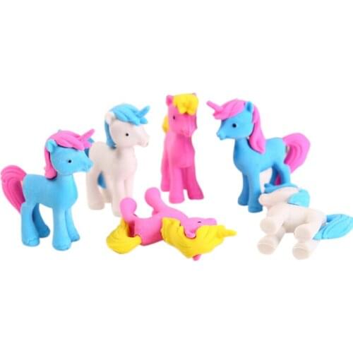 36pcs/lot kawaii 3D cartoon creative animal pencil eraser cute gifts for school student stationery wholesale
