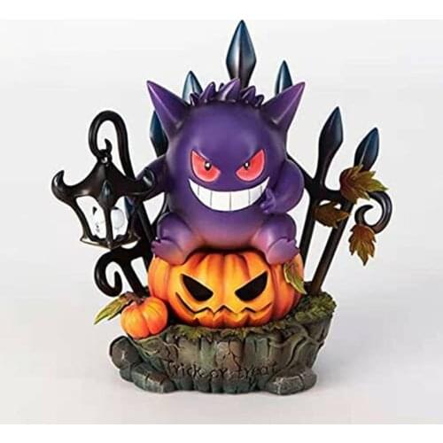 Halloween Ghost Pumpkin Lantern Moon Shadow Statue Garden Resin Crafts Ornaments