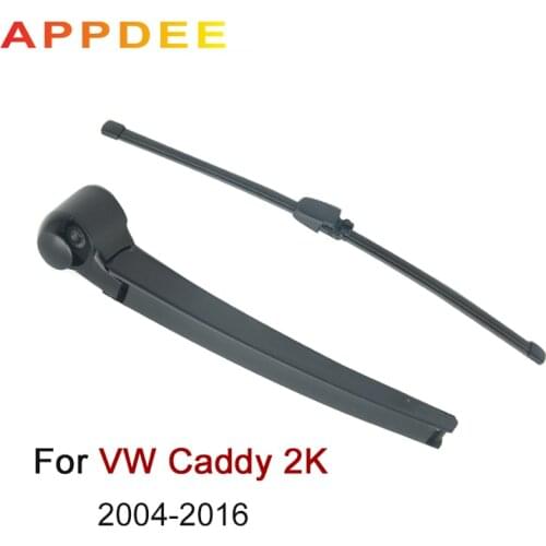 APPDEE Wiper 16" Rear Wiper Blade & Arm Set Kit Fit For VW Caddy 2K 2004 2005 2006 2007-2016 Windshield Windscreen Rear Window