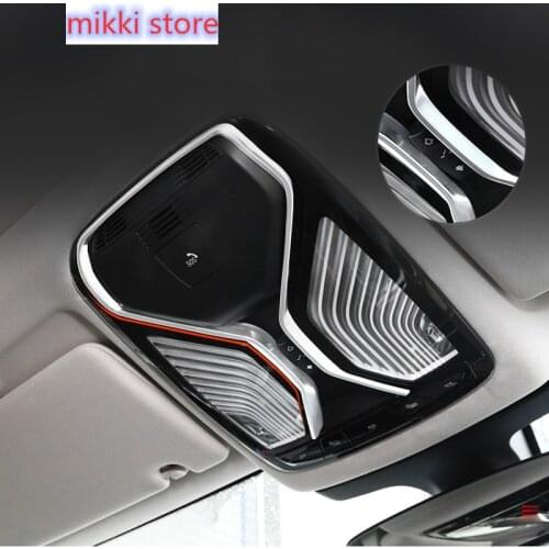Car-Styling ABS Front Roof Reading Light Lamp Frame Stickers Cover Trim For BMW 3 5 Series X3 G01 G20 G30 G38 6GT Accessories
