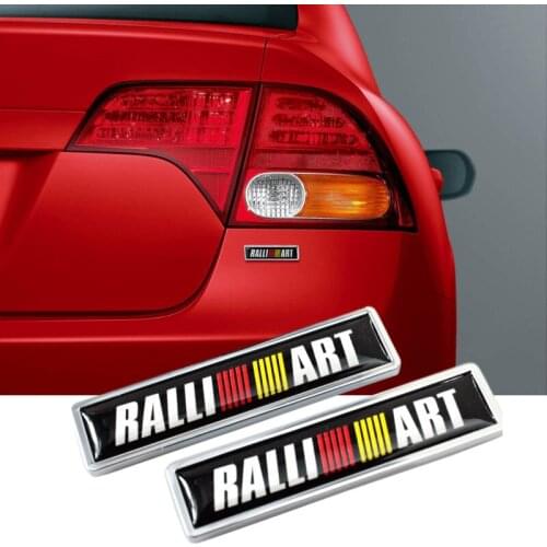 Car Styling Car Door Side Stickers Badge Emblem Decals for RALLIART Logo for Mitsubishi Outlander ASX Montero L200 EVO Lancer