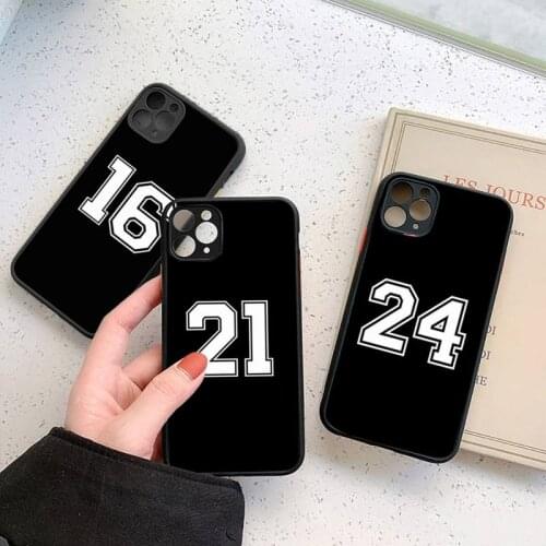 Football Lucky number Phone Case For iphone 12 11 7 8 plus mini x xs xr pro max matte transparent cover