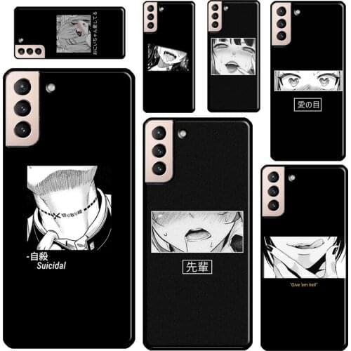 Japanese Anime Aesthetic Cover For Samsung Galaxy S21 Ultra Note 20 Note 10 S8 S9 S10 S20 Plus S20 FE Phone Case