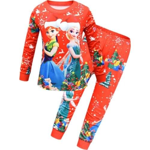 Disney Baby Girls Pajamas Sets Boys Girls Cartoon Clothes Sleepwear Kids Long-sleeve Tops+pants Pijamas Suit Teens Sleepwear
