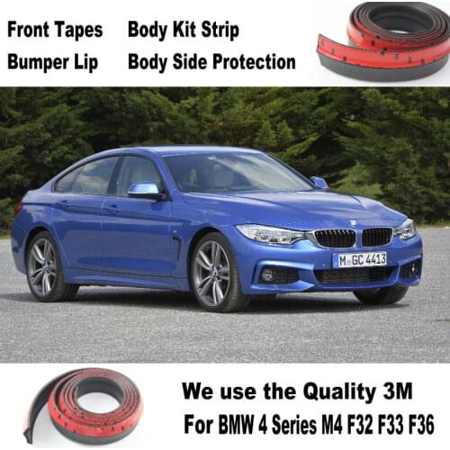 For BMW 4 Series M4 F32 F33 F36 / Car Bumper Lip / Deflector Rubber Strip / Make car lower Body Kit / Front / Rear Skirt Spoiler