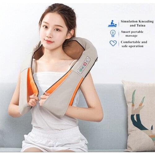 Electrical Massage Shiatsu Back Shoulder Body Neck Massager Multifunctional Shawl Infrared Heated Kneading Car/Home Massager