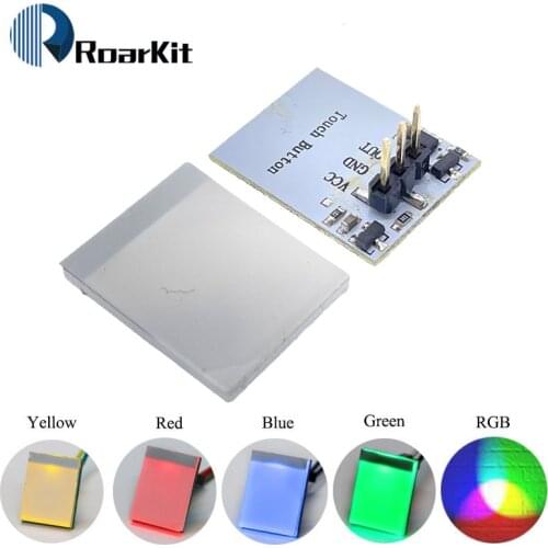 10PCS/LOT Blue Red and Yellow color Capacitive touch switch button module 2.7 V to 6 V module anti-jamming is strong HTTM series