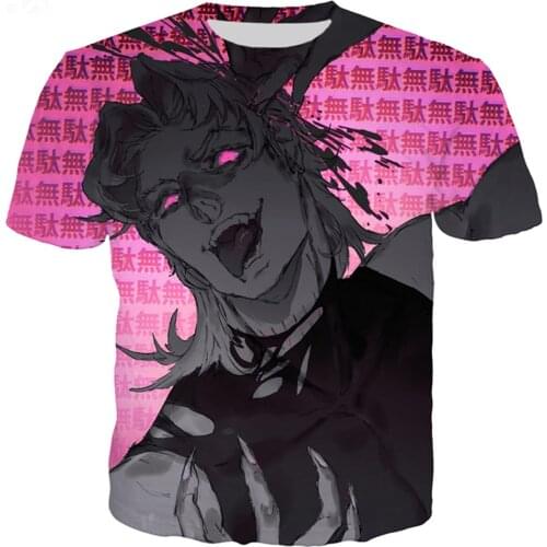 Anime JoJos Bizarre Adventure Men T Shirt 3D Print Fashion T Shirt Men/Women Casual Streetwear Tops Pullover Z326
