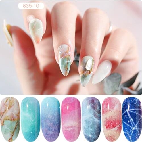 HNUIX 10 colours Nail art star transfer paper hot sale Rainbow sky Japanese style nail foil sticker nail polish adhesive sticker