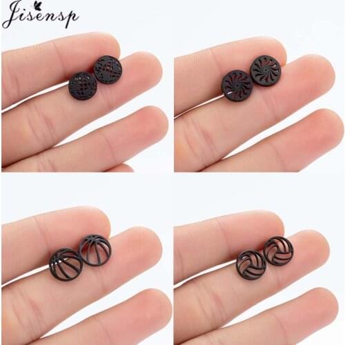 Jisensp Stainless Steel World Map Stud Earrings for Women Travel Gift Vintage Round Earth Stud Earring Ear Jewelry Gift