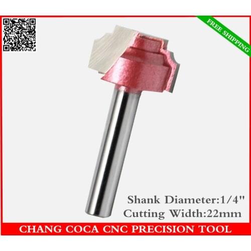 1/4''*22mm,Freeshipping CNC solid carbide End Mill,tungsten steel woodworking insert router bit,wood tools,Trimming carving bit