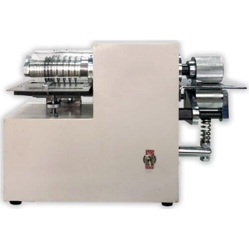 Small Leather Paper Fabric Slitting Electric Circular Knife Double-head Automatic Slitting Machine