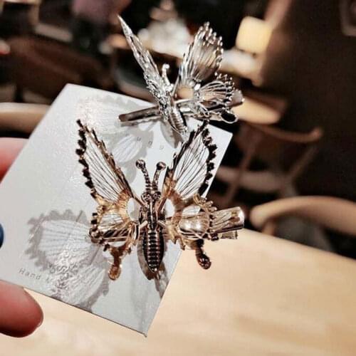 1Pc Kids Cute Shiny Butterfly Hair Clips Girl Princess Bows Barrette Party Gifts Women Can Moving Flying Butterfly Hairpins