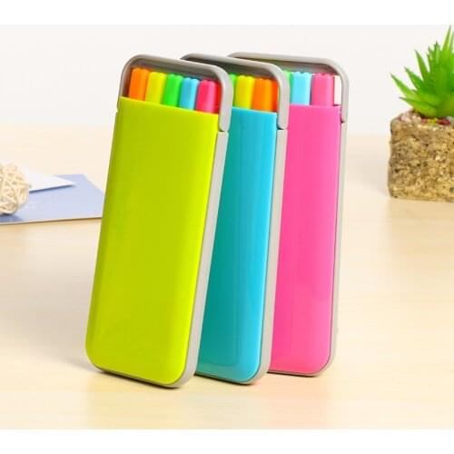 5 pcs/box Candy Color Highlighter Pen Set Mini Art Markers Stationery Office School Supplies Caneta fluorescente
