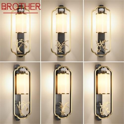 BROTHER Indoor Wall Lamps Modern Brass Creative LED Sconces Light For Home Decoration