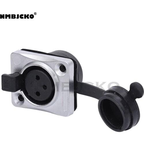 NMBJCKO 50PCS/LOT audio connectors D-Series Panel Mount Jack Chassis Panel Mount Connector with D-series rack panel