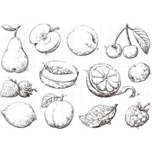 Fruits Transparent Clear Silicone Stamp/Seal for DIY scrapbooking/photo album Decorative clear stamp A7193
