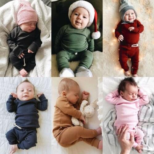 Pudcoco 2019 Brand New Style Cotton Baby Kids Toddler Pajamas Sets Xmas Sleepwear Nightwear Tops+Pants