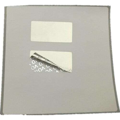 Blank Security Seal Tamper Proof Warranty Void Label Stickers matte silver 1000pcs