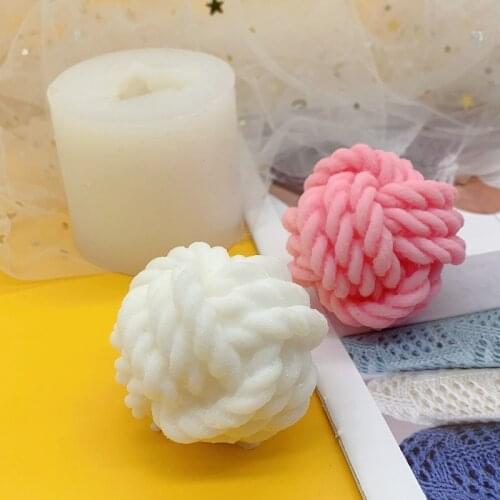 Ball Candle Mold Coarse Yarn Ball DIY 3D Mould Aromatherapy Scented Silicone Mold Handmade Candle Making Wax Mold