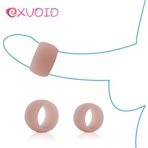 EXVOID 2PCS Cock Silicone Ring Sex Toys for Men Penis Erection Delay Ejaculation Elastic Penis Sleeve Ring Sex Shop