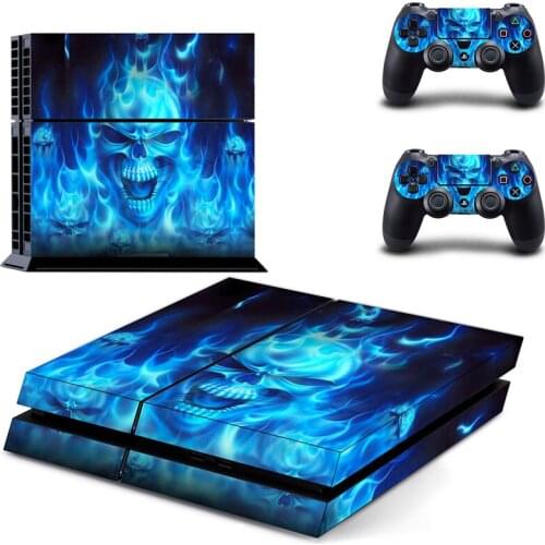 Flame Style PS4 Skin Sticker for Playstation 4 Console & 2 Controllers Decal Vinyl Protective Skins Style 6