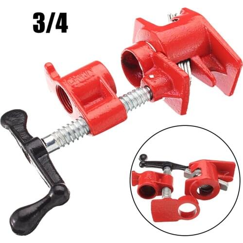 Pipe Clamp, Fixture for 3/4-Inch Pipe, H Style Woodworking Pipe Clamps with 2pcs Pads Wood Gluing Heavy Duty