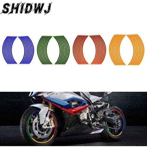 Universal Wheel Sticker Reflective Rim Stripe Tape Bike Motorcycle Stickers For Honda Kawasaki Z750 Z800 YAMAHA MT07 MT09 MT10