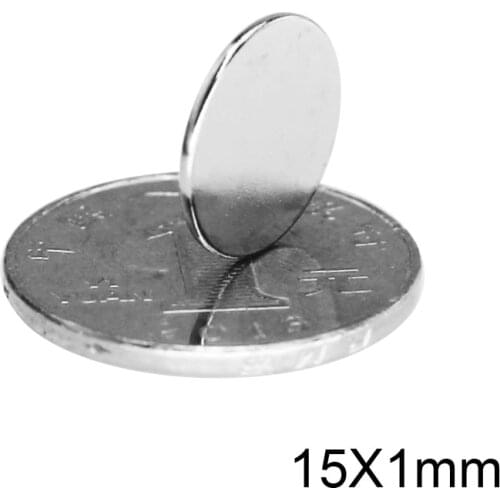 10~300pcs 15x1 mm Powerful Round Magnets 15mmx1mm Bulk Sheet Neodymium Magnet disc 15x1mm Permanent NdFeB Magnet Strong 15*1 mm