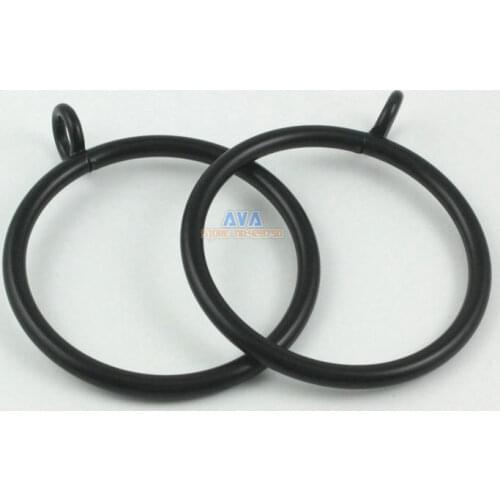 10 Pieces 45mm Black Curtain Rings Curtain Sliding Hook Rings