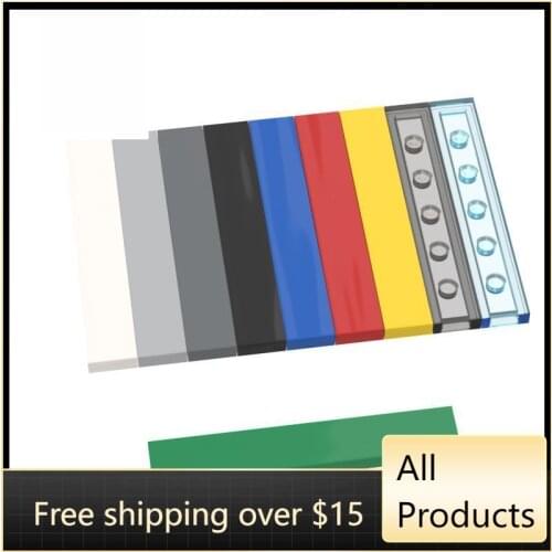 10PCS MOC 6636 DIY Building Blocks Figure Bricks Smooth 1x6 Tile with Groove Compatible Brand Educational Kid Toys for Children