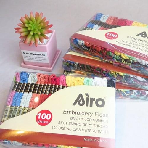 100 Pcs 50 Colors 8 Meters Embroidery Threads Polyester Cotton Thread Handmade Accessories Embroidery Thread70