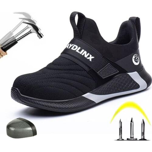 2021 New Men Work Steel Safety Shoes Toe Caps Anti-Piercing Work Boots Non-Slip Breathable Security Shoes