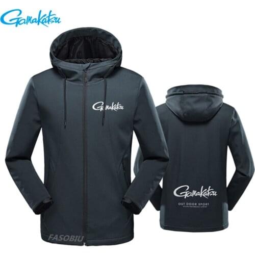 2021 Gamakatsu Fishing Clothing Winter Autumn Winter Waterproof Warm Fishing Jackets Men Fleece Thick Outdoor Fishing Clothes