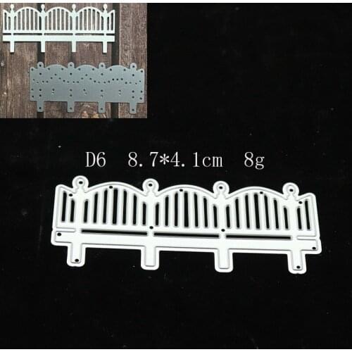 2021 Fence Metal Cutting Dies DIY Scrapbooking Paper Photo Album Crafts Knife Mould Cards Embossing Mold Stencils for Decor
