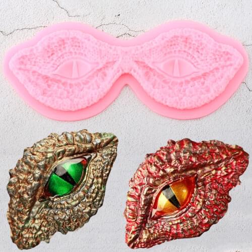 3D Dinosaur Eyes Silicone Mold DIY Baby Party Cupcake Topper Fondant Cake Decorating Tools Candy Clay Chocolate Gumpaste Moulds