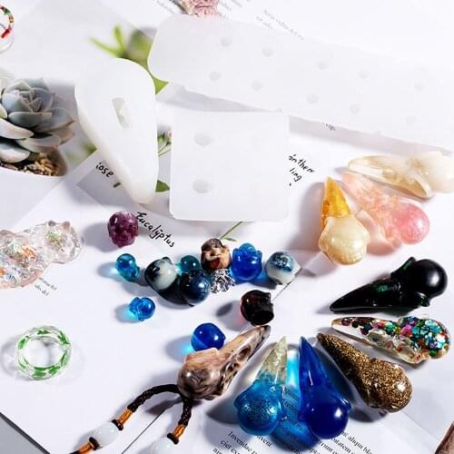 3D Raven Head Skull Silicone Molds Pendant Epoxy Resin Mould For DIY Handmade Jewelry Neckalace Charms Making Finding