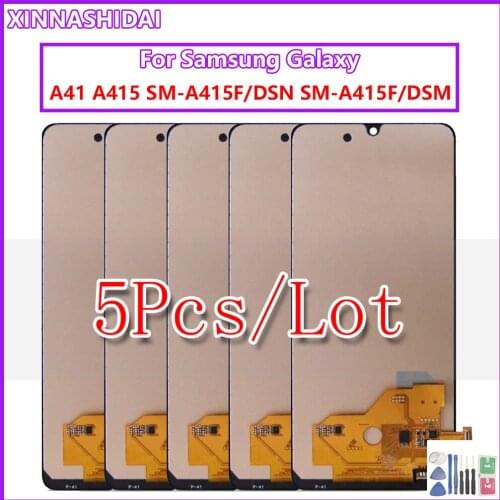 5PCS/For Samsung Galaxy A41 SM-A415F A415 LCD Display Touch Screen Digitizer Assembly Replacement Parts