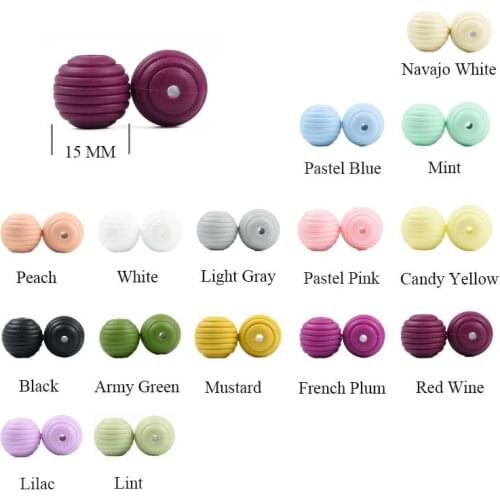500 PCS Round Spiral Shape Baby Teething Beads Nurse Necklace Accessories Toy Food Grade Silicone Beehive Shape Nursing Beads