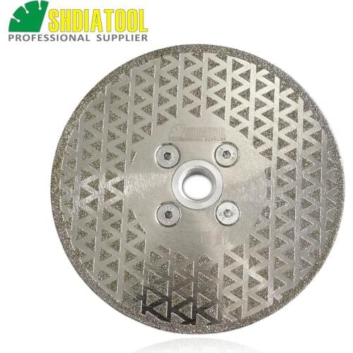 SHDIATOOL 125mm M14 Electroplated Diamond Cutting And Grinding Disc For Granite & Marble With Double Grinding Sides Sawblade