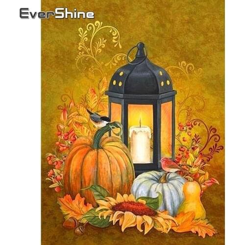 Evershine Diamond Painting Cartoon Full Square Halloween 5D DIY Diamond Mosaic Cross Stitch Art Pumpkin Home Decoration Gift