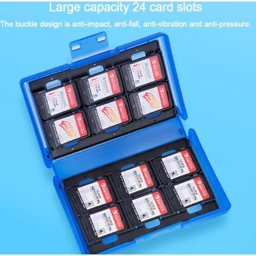 Game Card Case Compatible with NS,Portable & Thin Hard Shell Box, Protective Cartridge Holder Carrying Storage Case Box
