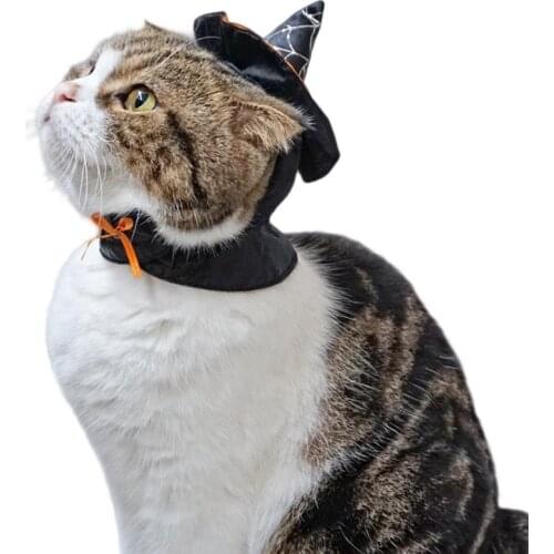 Halloween Pet Cat Hat Funny Wizard Hat For Cats Dogs Costume Cosplay Witch Headwear For Kitten Puppy Chihuahua Teddy Clothes