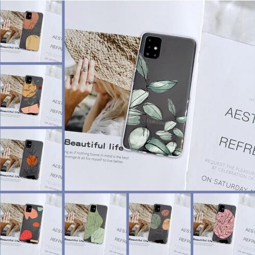 Art Flower Aesthetic Back Cover For Samsung Galaxy A10 A20 A30 A40 Soft Silicone Phone Case For Samsung Galaxy A80 A70 A60 A50