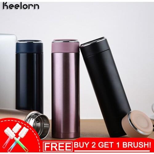 Keelorn Double Wall Stainless Steel Coffee Thermos Cups Mugs Thermal Bottle 500ml Thermocup Fashion Coffee Tumbler Vacuum Flask
